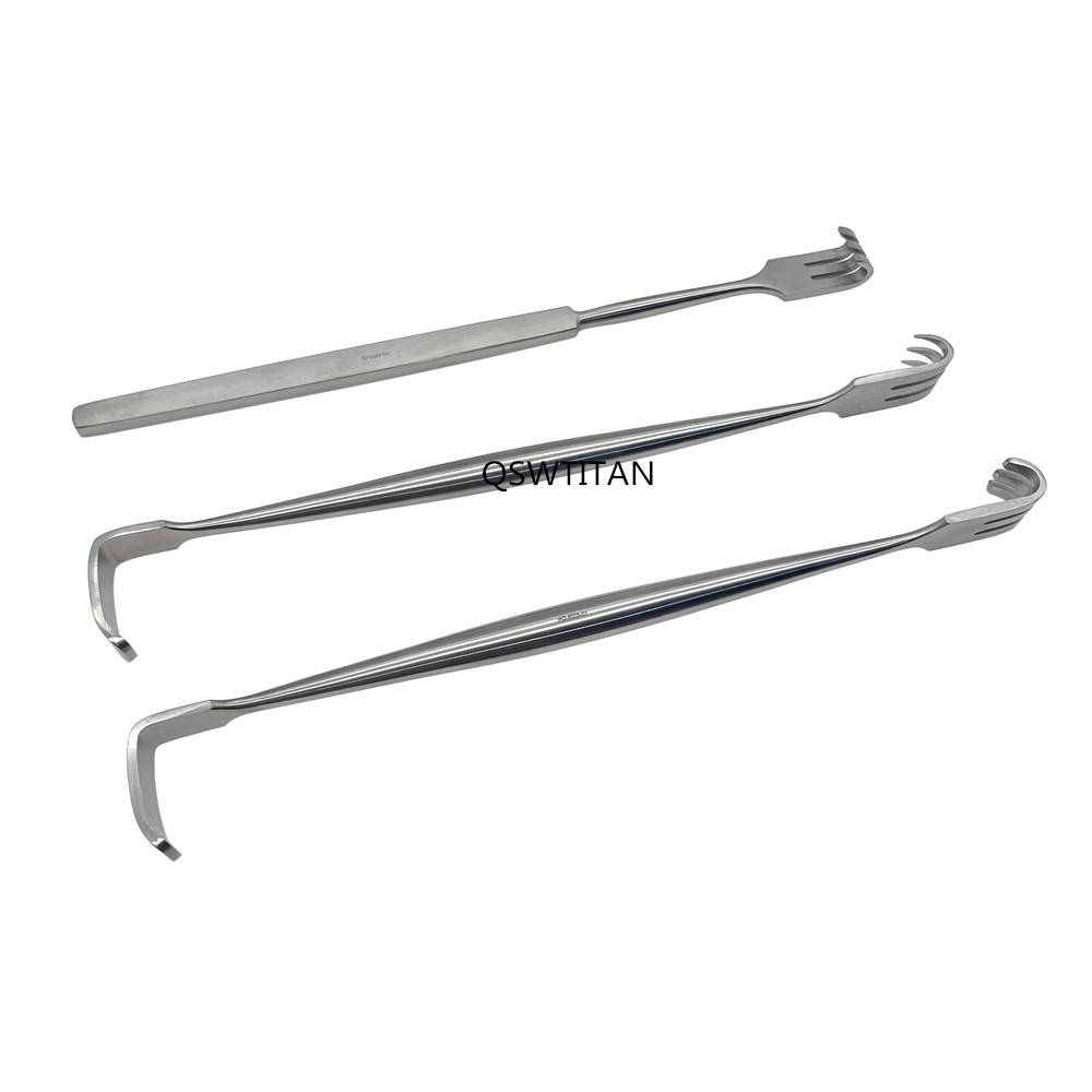 Double Eyelid Pull Hook Beauty Plastic Tool sharp Head Blunt Head Eyelid Bag Double Claw Double Pull Hook Skin Pull Hook