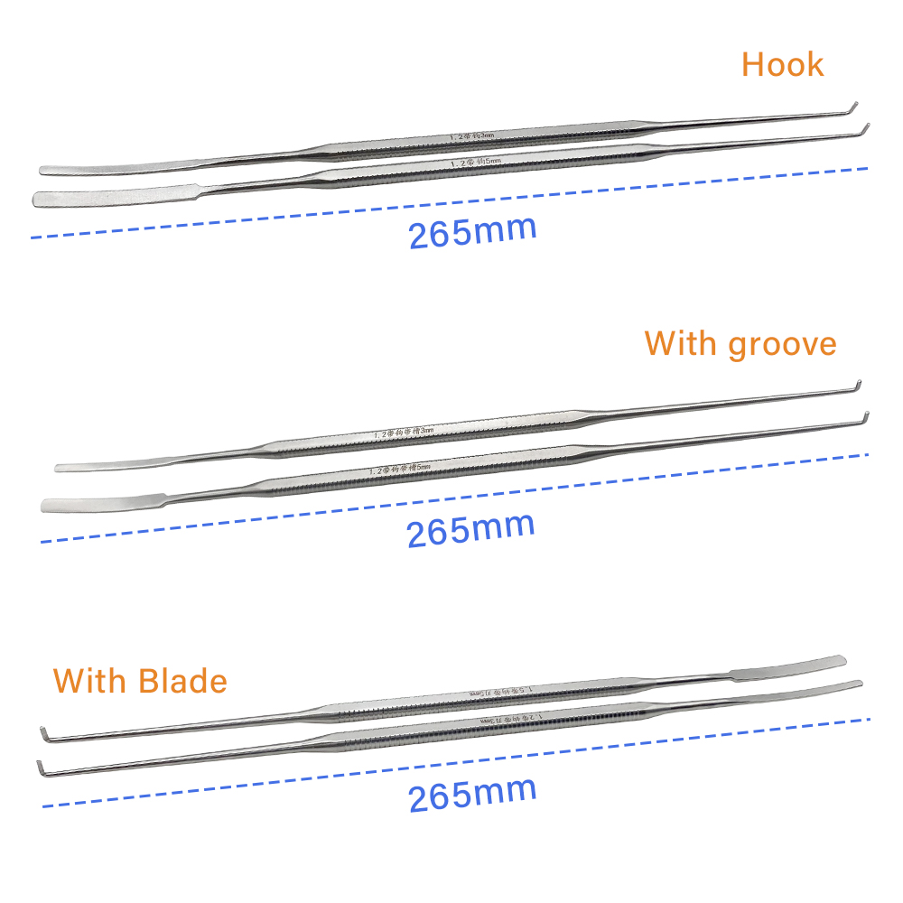 Stainless Steel Dual Channel Nerve Root Strippers Nerve Retractor Nerve Stripper Neuromicrosurgical Instruments PET