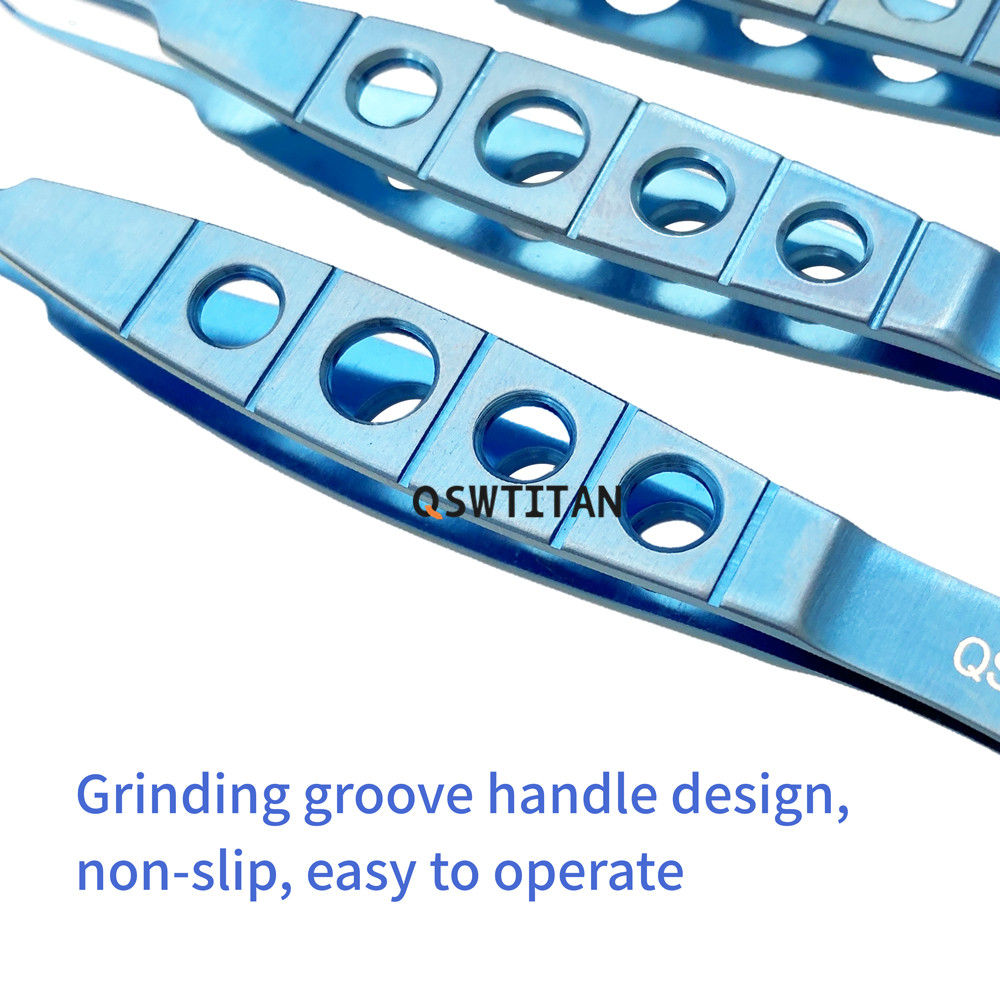 108mm Titanium Alloy Castroviejo Suturing Forceps Ophthalmic Tweezers Clamps Eyelid Tool Ophthalmic Surgical Instrument