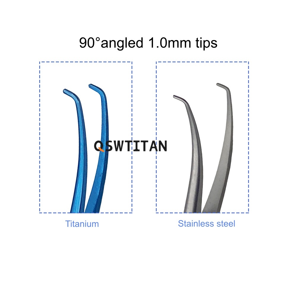 QSWTITAN Ophthalmic Lens Forceps with Flat Jaws for EYE Surgical Instruments Ophthalmic Tools