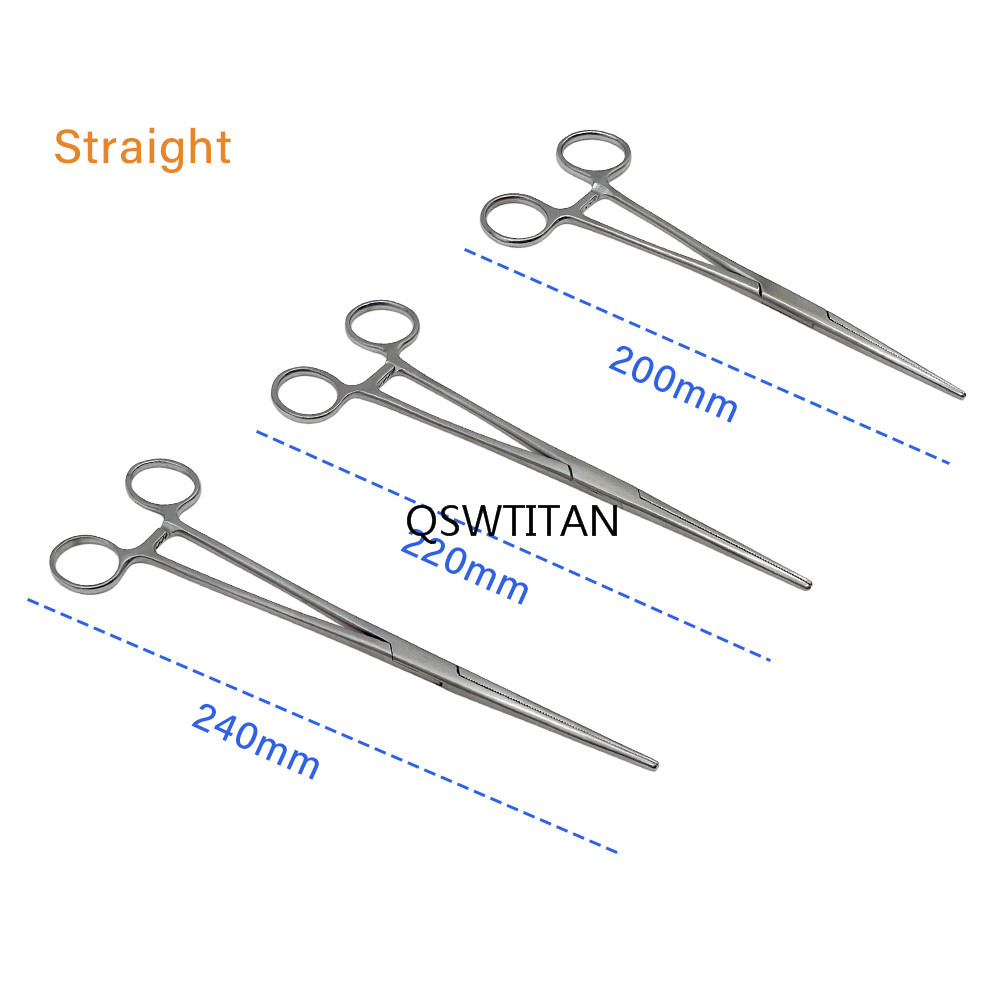 1PC Stainless Steel Curved Tip and Straight Tip Forceps Locking Clamps Hemostatic Forceps Arterial Forceps Clamp
