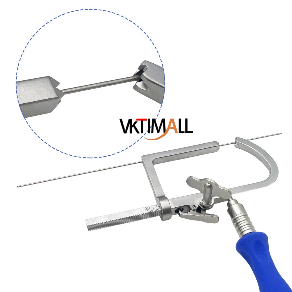 VKTIMALL Stainless Steel Patellar Guide Ligament Aimer Guide C Type Drill Guide Veterinary Orthopedic Instrument