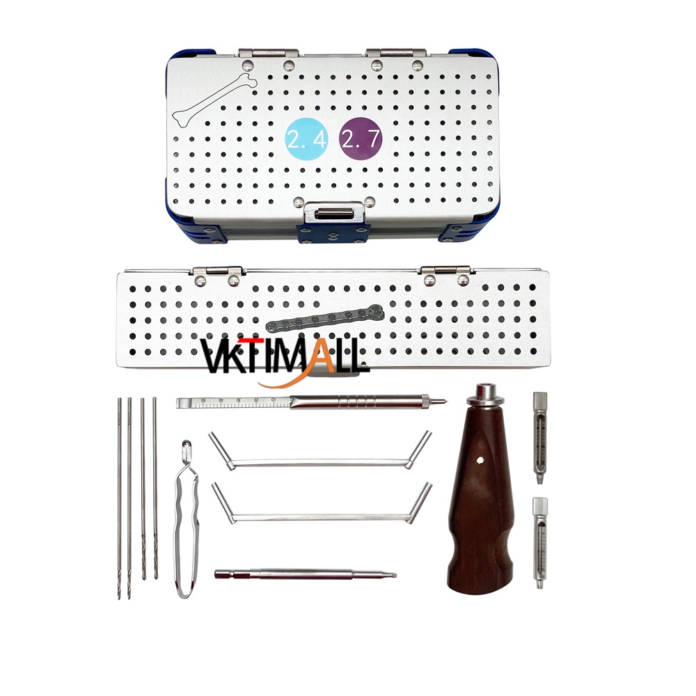 Orthopedic Instrument Set 2.4mm 2.7mm Medical Trauma Kit with Screw Box Bone Surgical Instruments