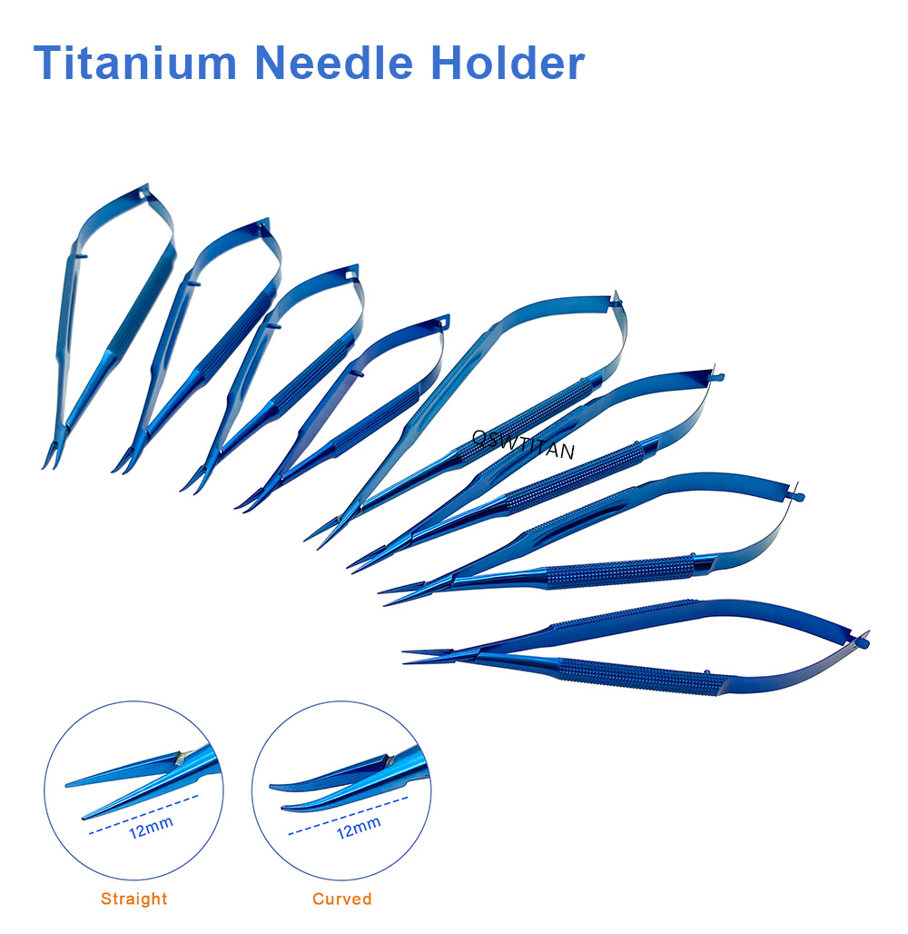 Ophthalmic Micro Surgical Corneal Needle Holders Tweezers Titanium Stainless Steel Ophthalmic Surgical Instruments