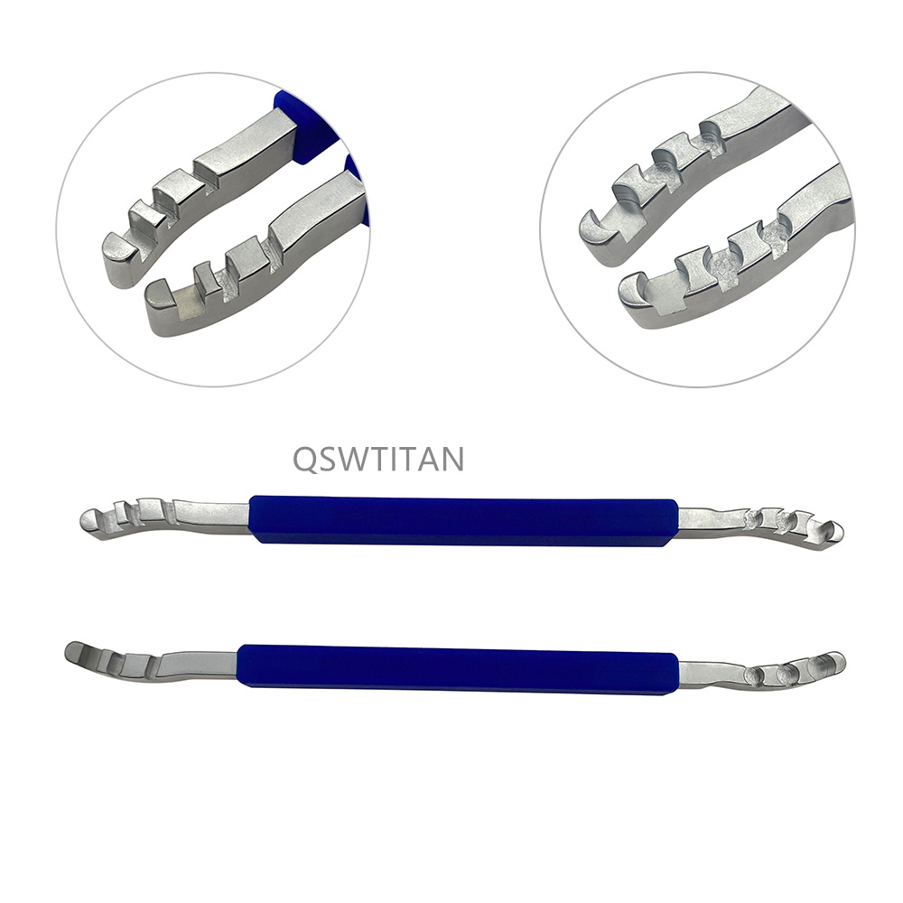 2pcs/set Bone Plates Bender Reconstruction Bending Irons Silicone Handle Autoclavable Veterinary Orthopedics