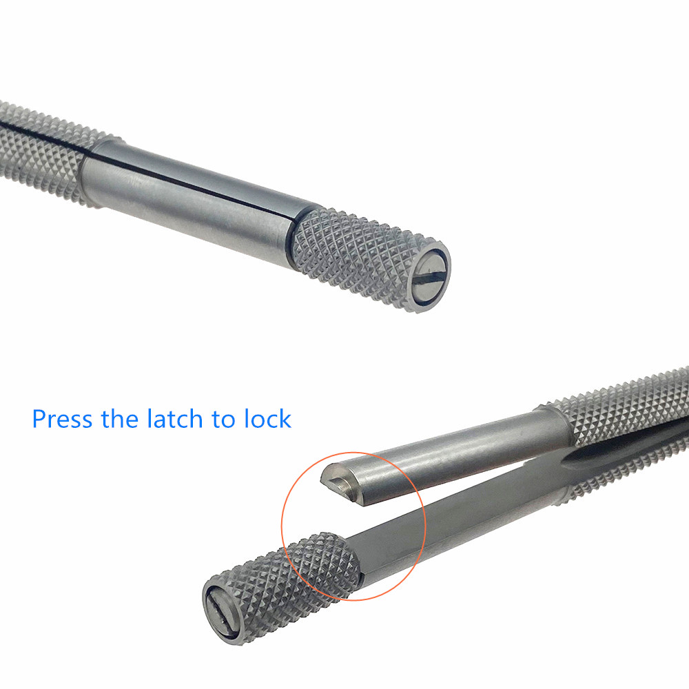 Blade Holder Stainless Steel Ophthalmic Surgical Blade Holder Fixed Clamping Blade Microscopic Instrument