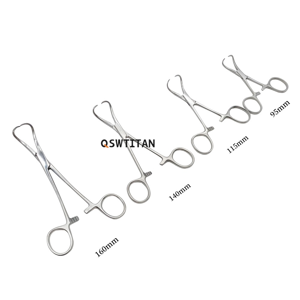 Dental Tweezers Cloth Towel Clamp Forceps 9/11/14/16cm Pointed Pliers Stainless Steel Micro Instruments