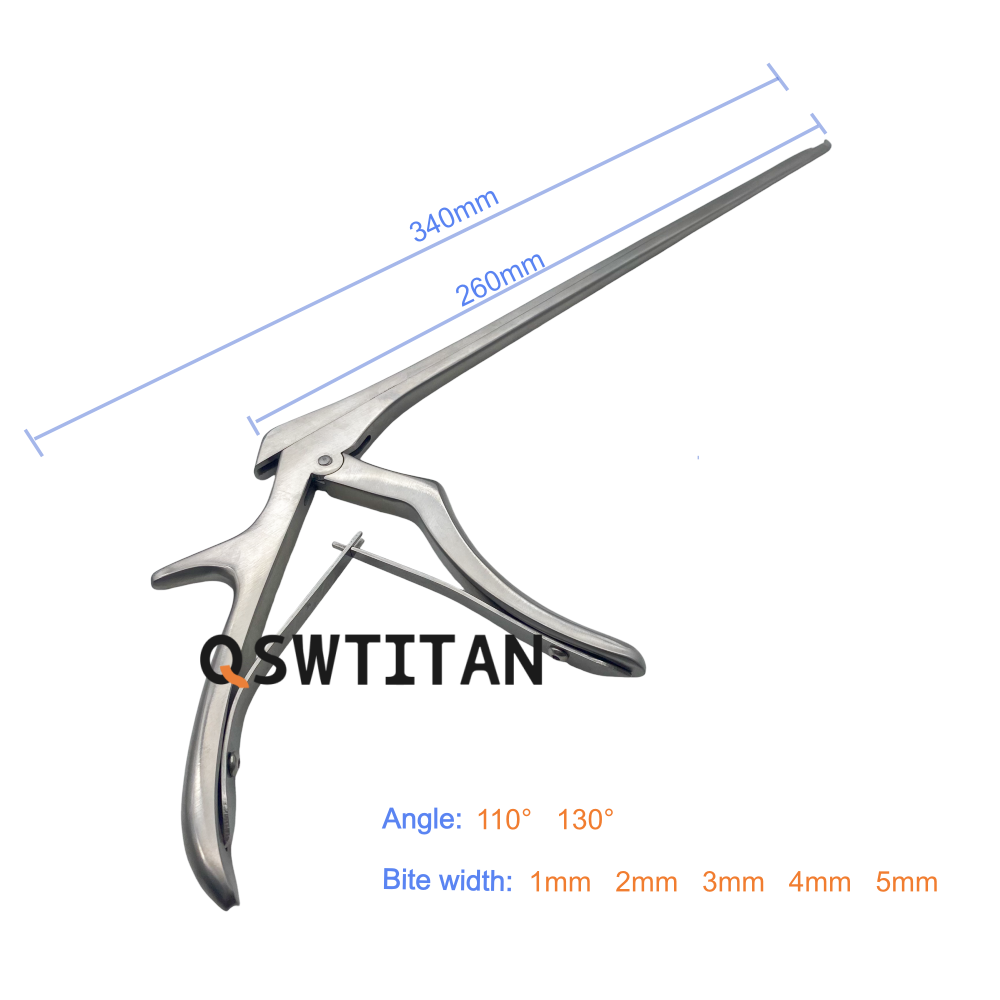 QSWTITAN Kerrison Rongeur Forceps 1mm-5mm Orthopedic Surgical Instrument Pet Stainless Steel Autoclavable