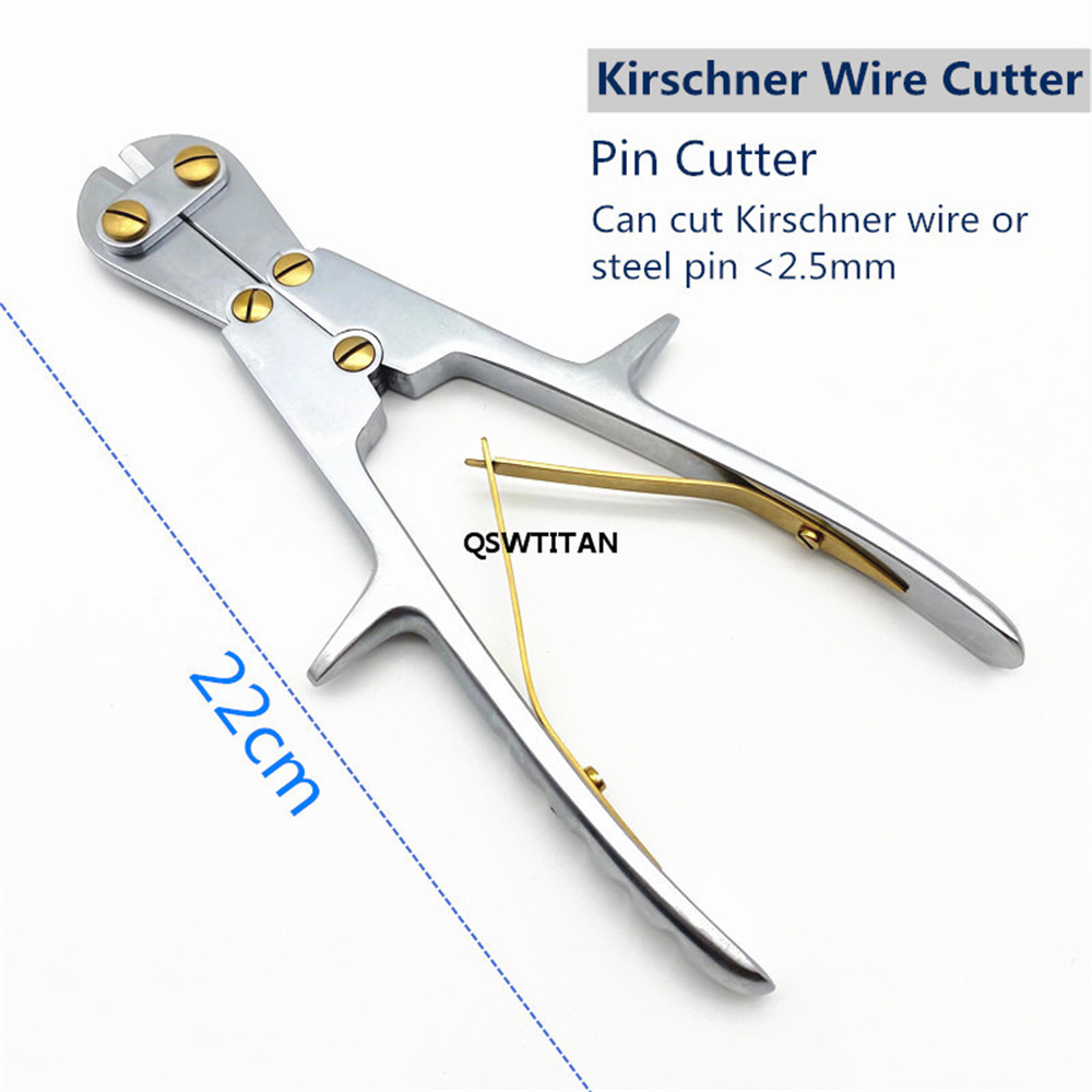 Kirschner Wire Cutter Pin Cutter with gold handle 220mm