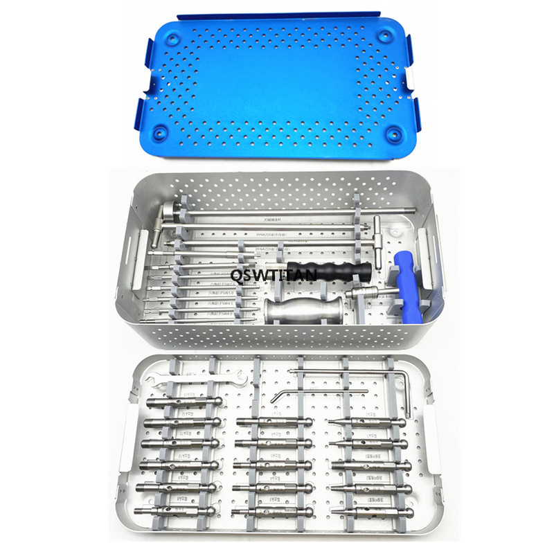 Stainless Steel Broken Screw Removal Instrument Kit Screw Extractor Removal Orthopedic Surgical Set Veterinary