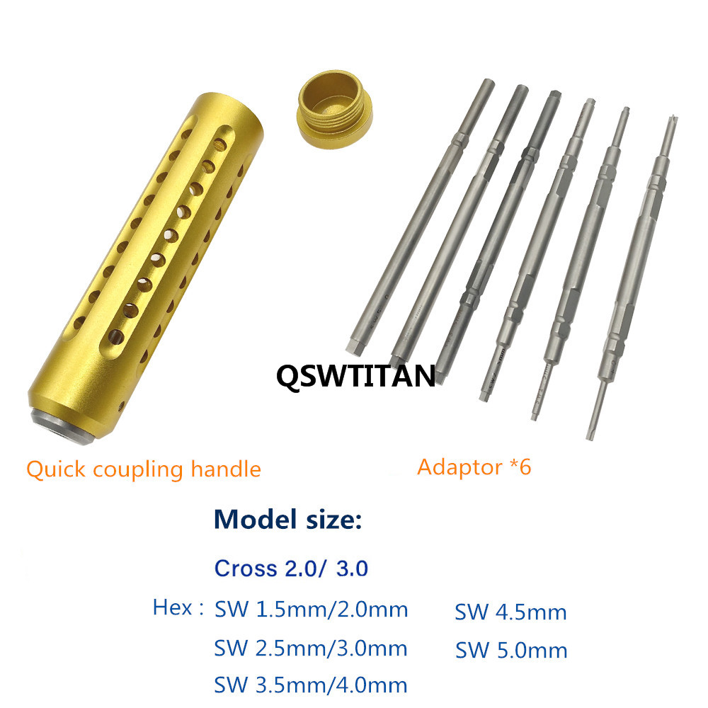 Bone Screw Drivers Torx Star Screw Drivers Hex Screwdrivers Quick Coupling Handle Veterinary Orthopedic Instrument