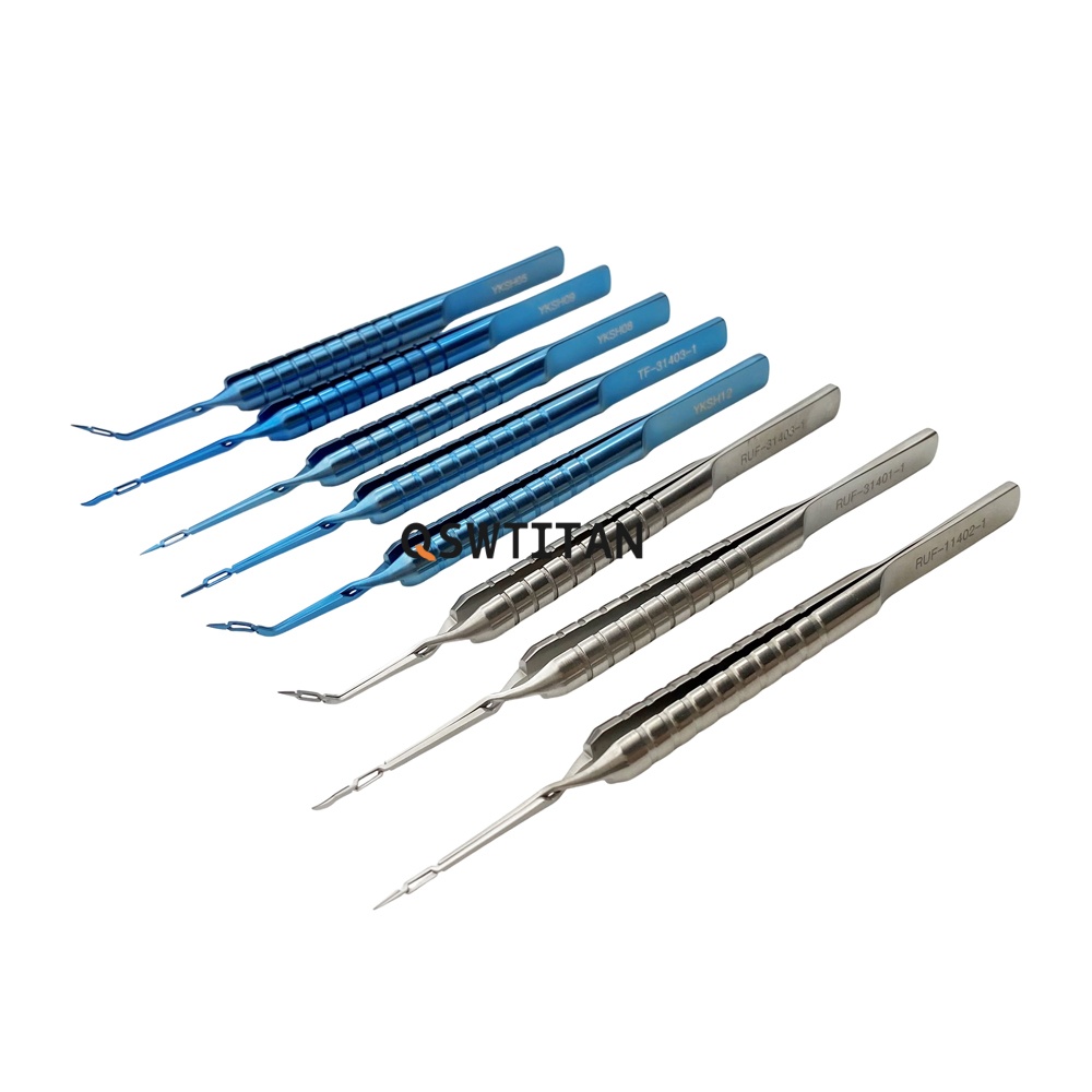 Titanium Stainless Steel Ophthalmic Surgical Instruments Akahoshi Phaco Prechopper Straight/Angled Microsurgery Instruments