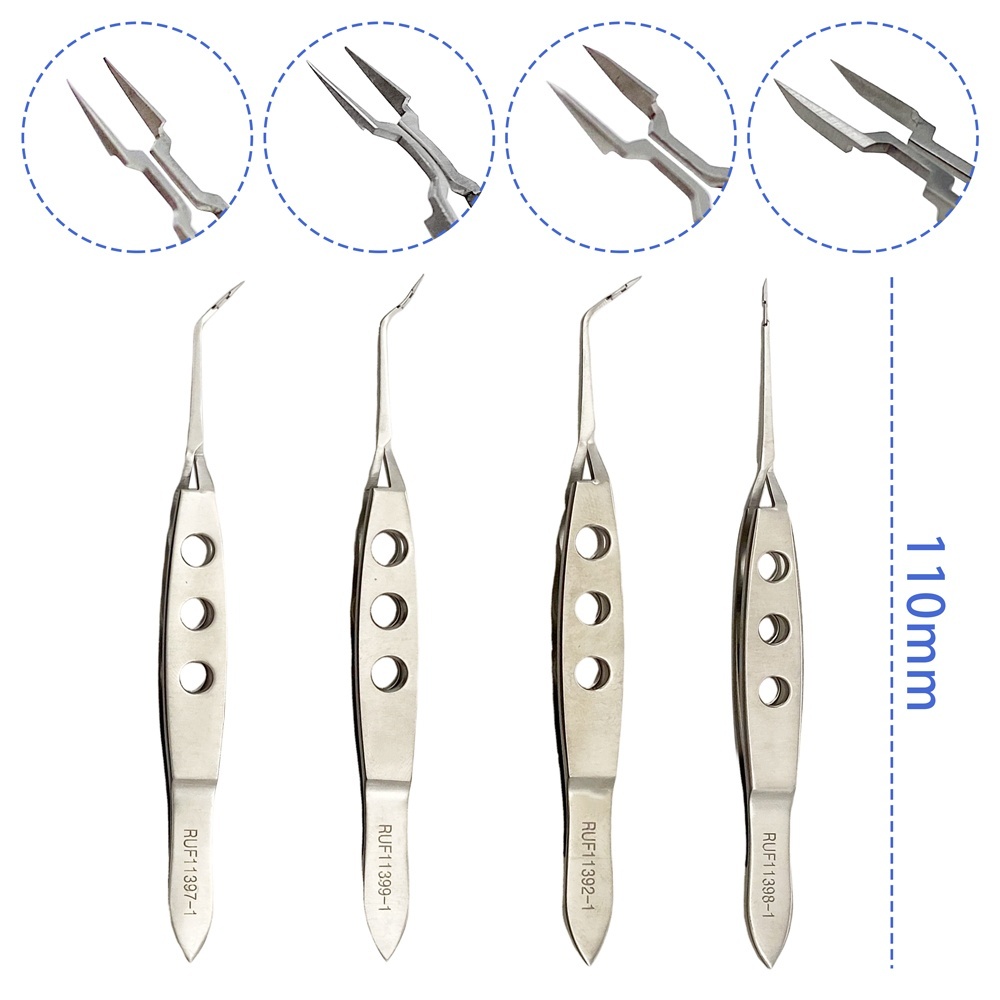 Titanium/Stainless Steel Eyelid Akahoshi Prechopper Akahoshi Phaco Prechopper Flat Handle Ophthalmic Eye Instrument
