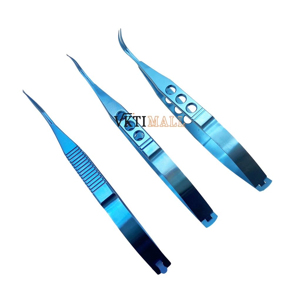 11cm Conjunctival Scissors Micro Scissors Left Curved/Right Curved Titanium Ophthalmic Surgical Instruments 1pcs