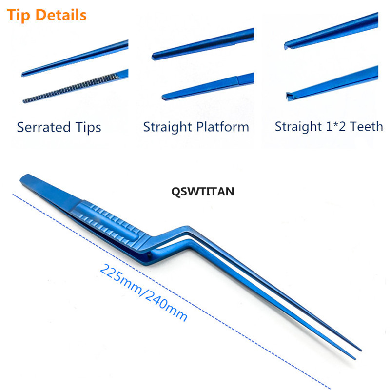 Micro Forceps Tumors Teethed Serrated Forceps for Grasping Tissue Titanium Neurosurgery Instruments