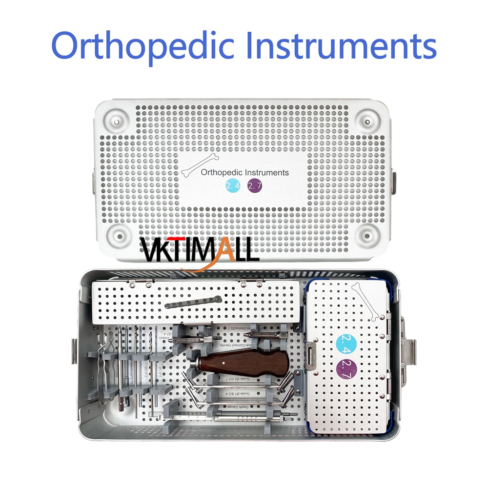 Orthopedic Instrument Set 2.4mm 2.7mm Medical Trauma Kit with Screw Box Bone Surgical Instruments