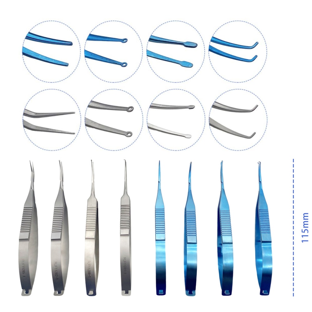 QSWTITAN Ophthalmic Lens Forceps with Flat Jaws for EYE Surgical Instruments Ophthalmic Tools