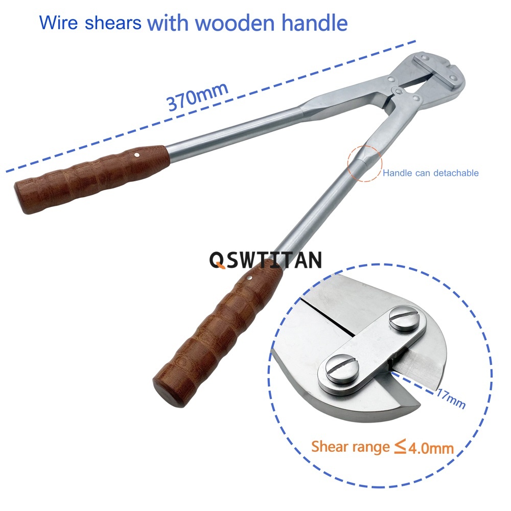 Stainless Steel Manual Hard Cutters Pliers Implant Cutter Detachable Handles Finish to 6mm Orthopedic Instrument