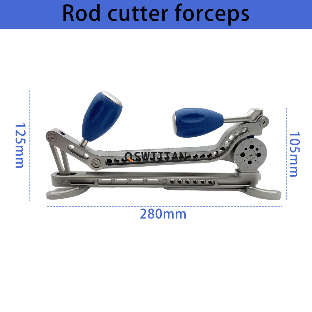 QSWTITAN Table Rod Cutter forceps 1.5 to 6.0 with rod measuring Veterinary Orthopedic Instrument Stainless Steel