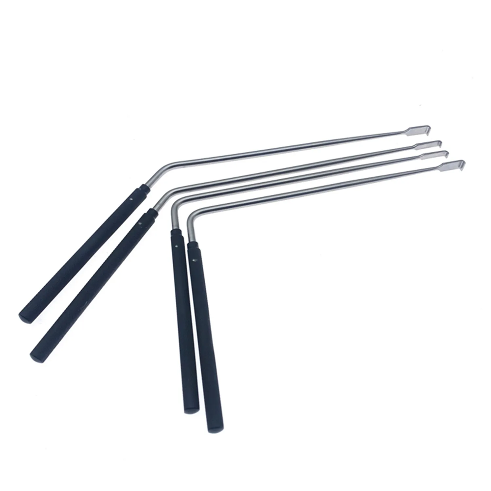 Orthopedic Nerve Retractor Nerve Root Hook Retractor 90 135 Degree Black Metal Handle Brain Hook Surgical Instrument