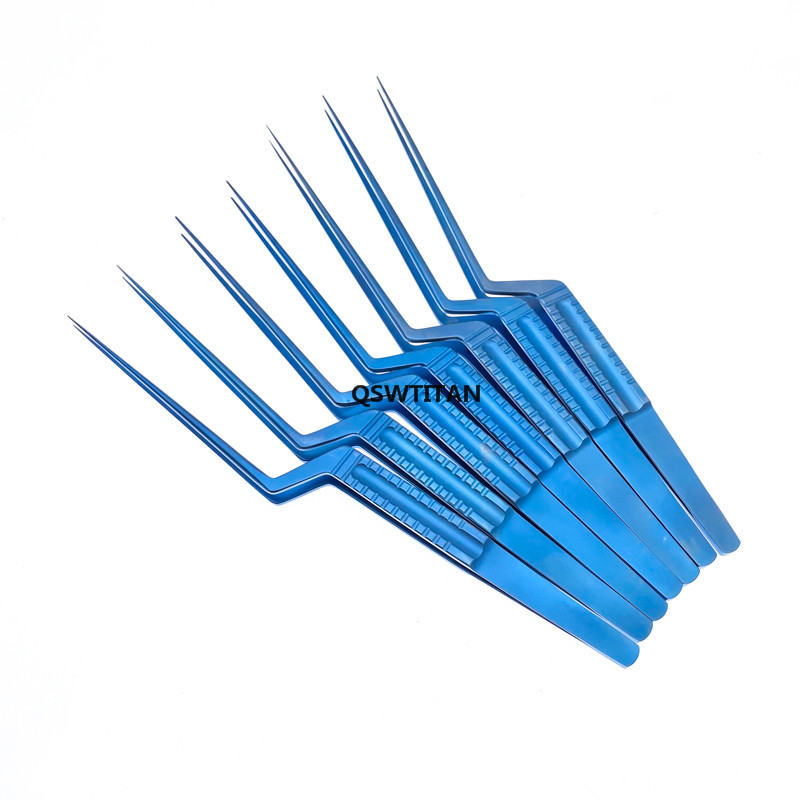 Micro Forceps Tumors Teethed Serrated Forceps for Grasping Tissue Titanium Neurosurgery Instruments