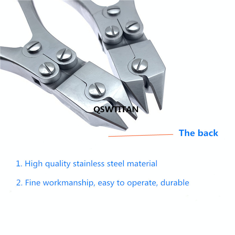 Orthopedic Titanium Cage Shear Cutter Mesh Scissors Double Joint Steel Wire Cutter Training Tools Veterinary Instruments