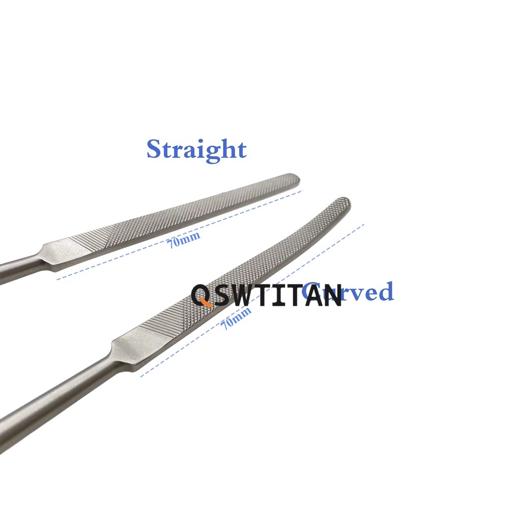 VKTIMALL Bone Rasp Bone File Wooden Handle Orthopedic Surgery Instrument Stainless Steel Pet