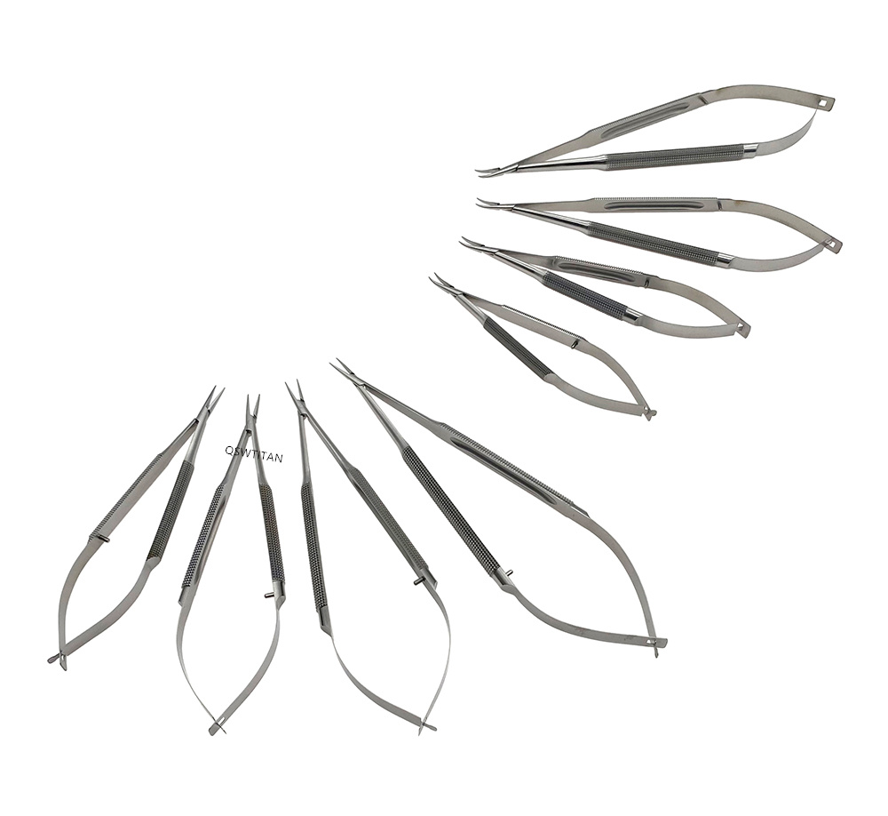 Ophthalmic Micro Surgical Corneal Needle Holders Tweezers Titanium Stainless Steel Ophthalmic Surgical Instruments