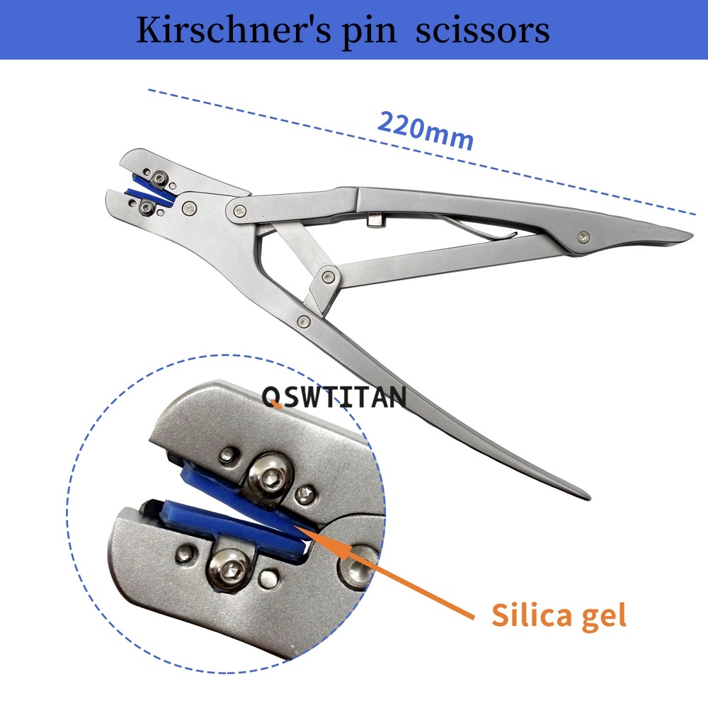 QSWTITAN Kirschner Wire Scissors Wire Cutter Stainless Pin Cutter Veterinary Instruments Orthopedics Pet