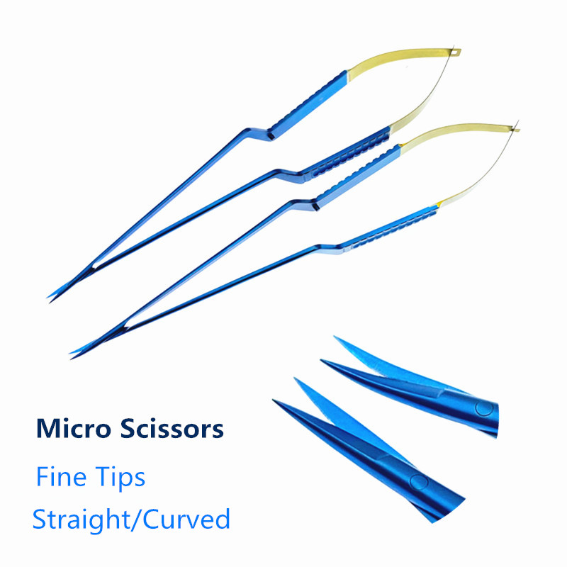Micro Scissors Flat Handle 11mm Blades Neurosurgery Instruments