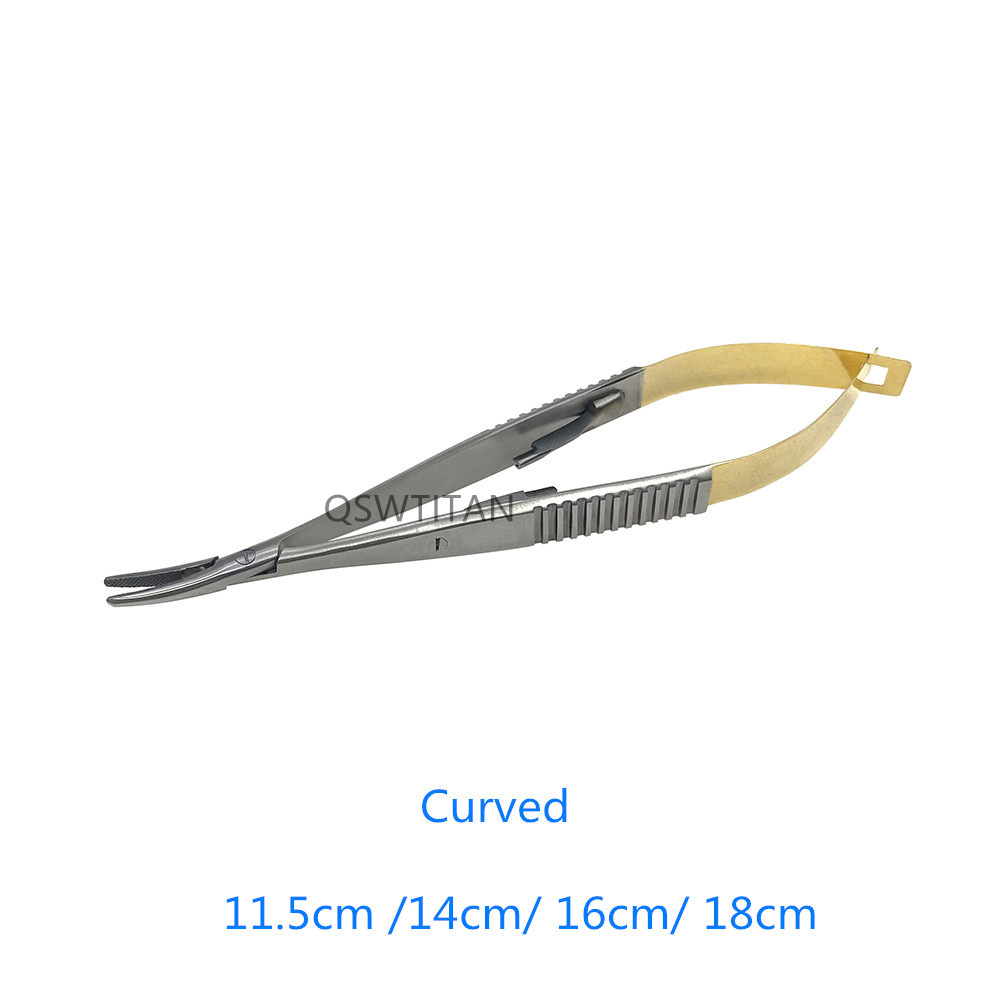 Stainless Steel Needle Holder 11.5-18cm Heavy Serrated Jaw Ophthalmic Surgical Instruments