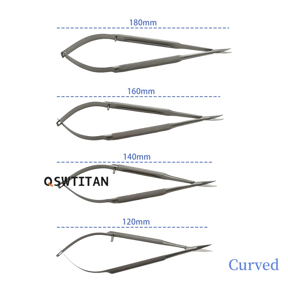 Curved/Straight Head Micro Castroviejo Cornea Scissors Stainless Steel Instrument Ophthalmic Scissors