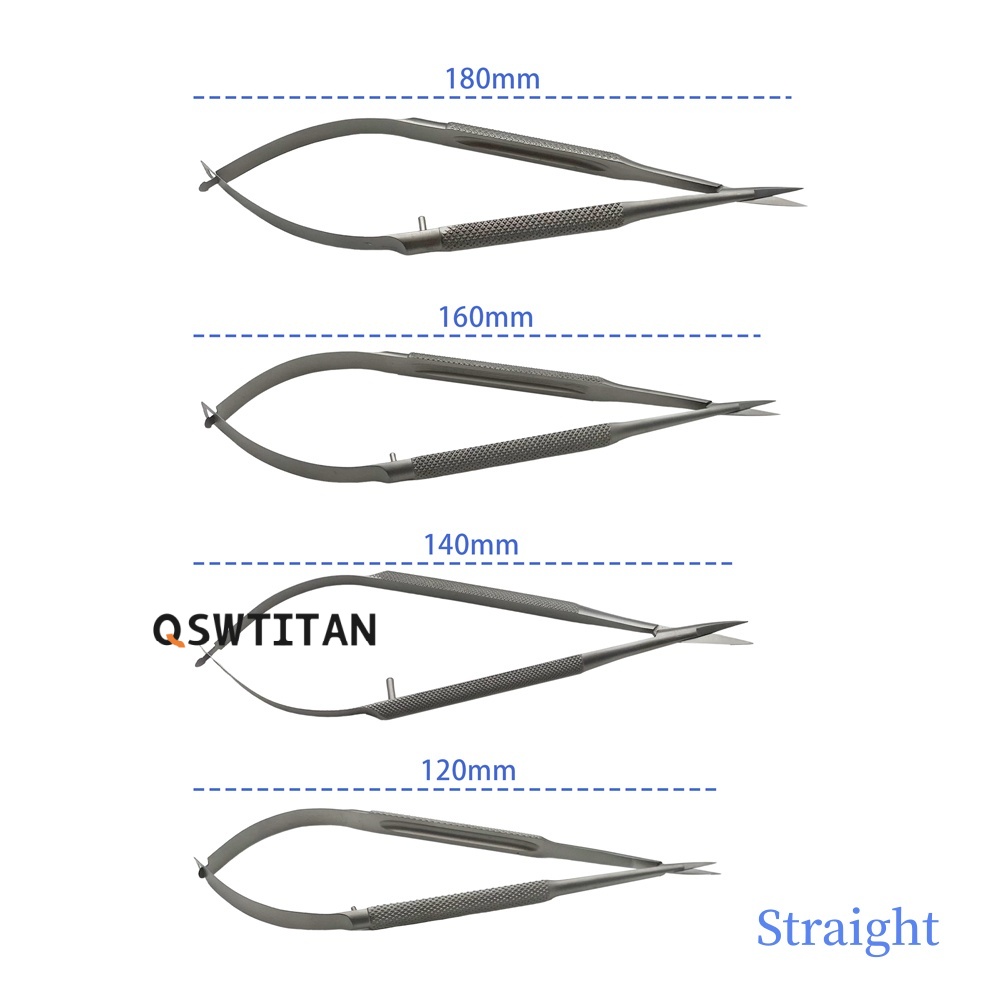 Curved/Straight Head Micro Castroviejo Cornea Scissors Stainless Steel Instrument Ophthalmic Scissors