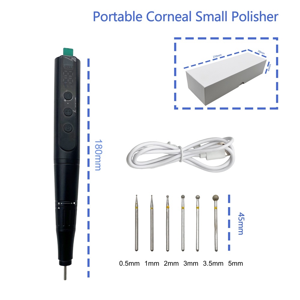 QSWTITAN Portable Ophthalmic Corneal Polisher 0-35000RPM Small Surgical Polishing Instrument