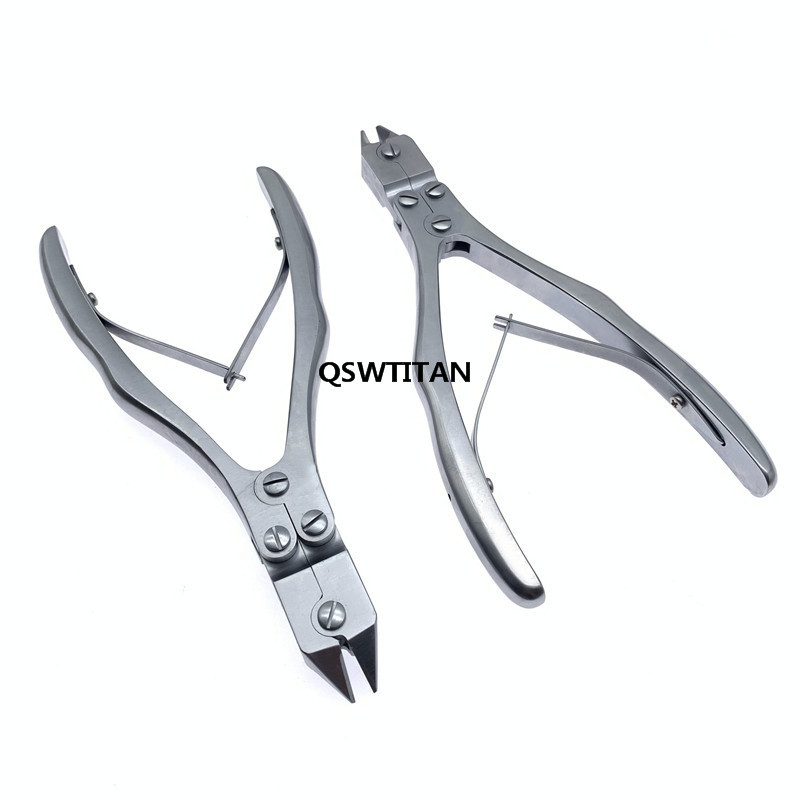 Orthopedic Titanium Cage Shear Cutter Mesh Scissors Double Joint Steel Wire Cutter Training Tools Veterinary Instruments