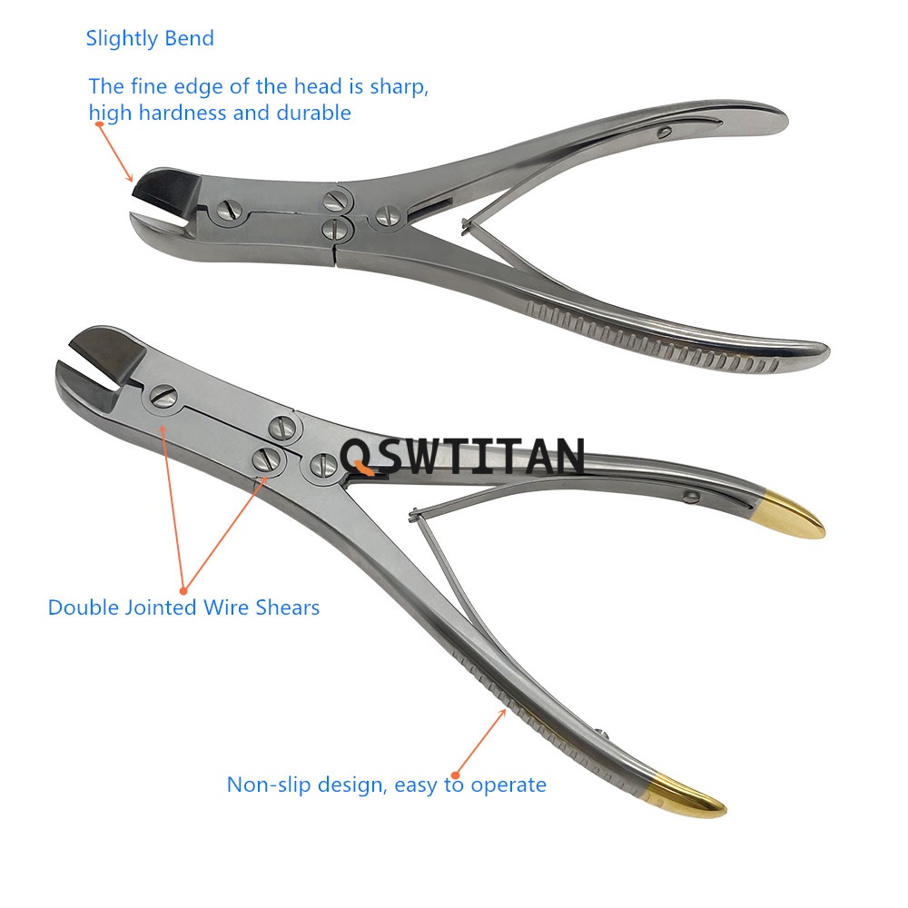 Orthopedics Single/double Joint Bone Scissors K-Wire Pin Cutter Bone Cutter Scissors Orthopedics Surgery Instruments 1pcs