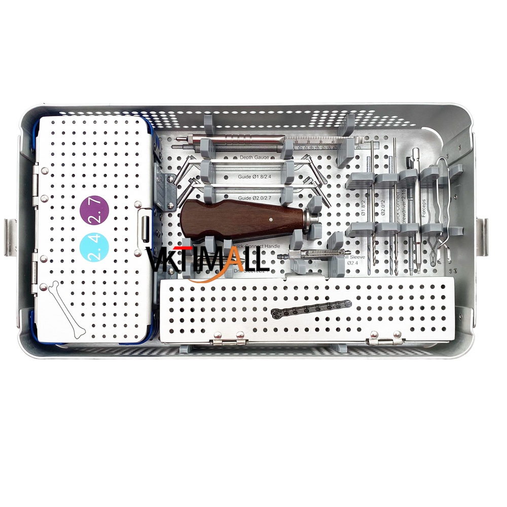 Orthopedic Instrument Set 2.4mm 2.7mm Medical Trauma Kit with Screw Box Bone Surgical Instruments