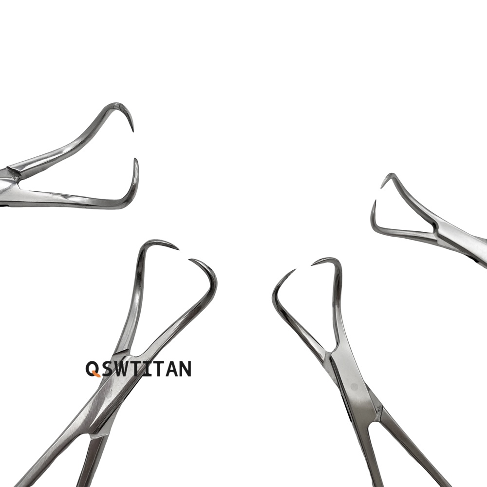 Dental Tweezers Cloth Towel Clamp Forceps 9/11/14/16cm Pointed Pliers Stainless Steel Micro Instruments
