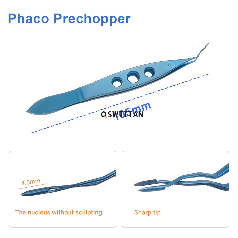 Titanium Nucleus Cracker Forceps Ophthalmic Surgical Instrument  Autoclaveable