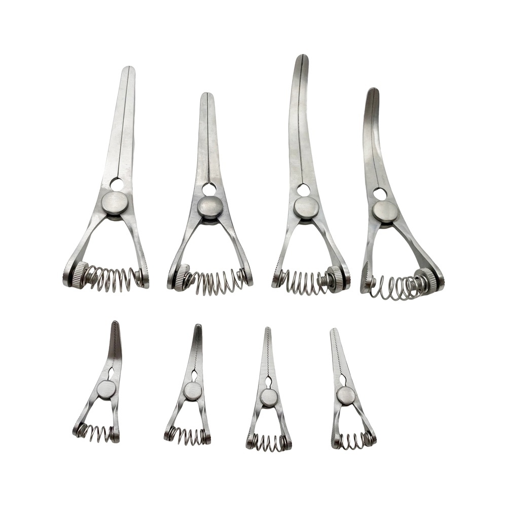 Microscopic Non-destructive Hemostatic Clamp Spring-type Adjustable Arteriovenous Clamp Stainless Steel