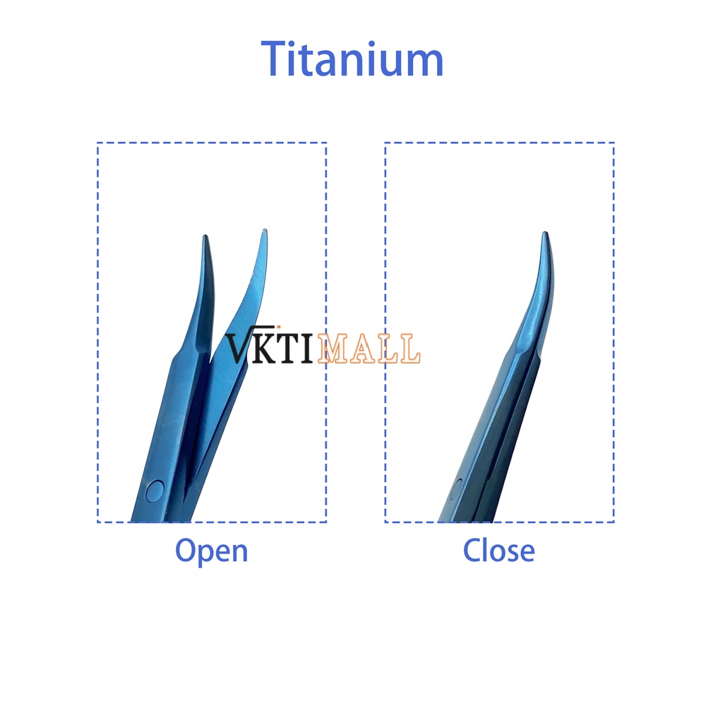 Stainless Steel Titanium Conjunctival Scissors Capsulotomy Vannas Eye Scissors Ophthalmic Eye Surgical Instrument