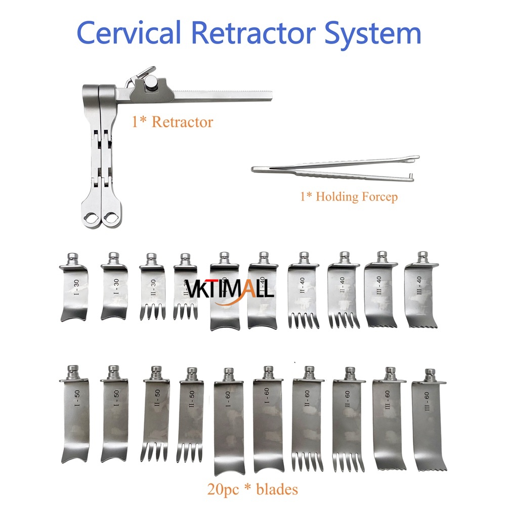 Orthopedic Surgery Cervical Retractor System Stainless Steel Spine Distraction Set Autoclaveable