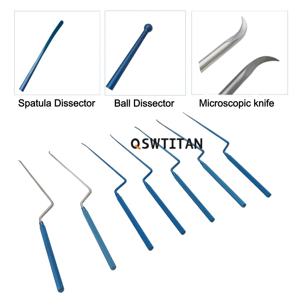 Titanium Alloy Micro Nerve Knife Micro Spatula Dissectors Nerve Surgical Instruments