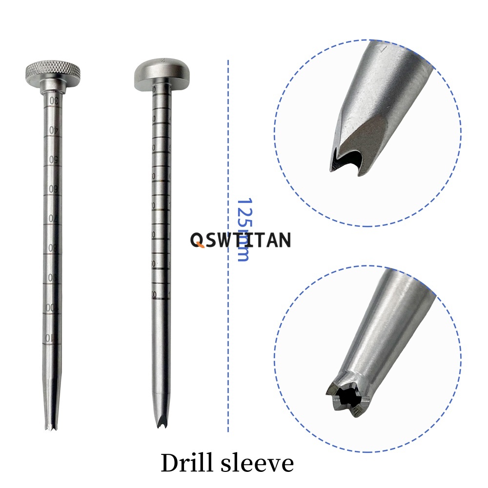 QSWTITAN Adjustable C-type Drill Guide Sight Knee Shoulder Femoral Tibia Aimer Guider Pet Orthopedic Surgical Instrument