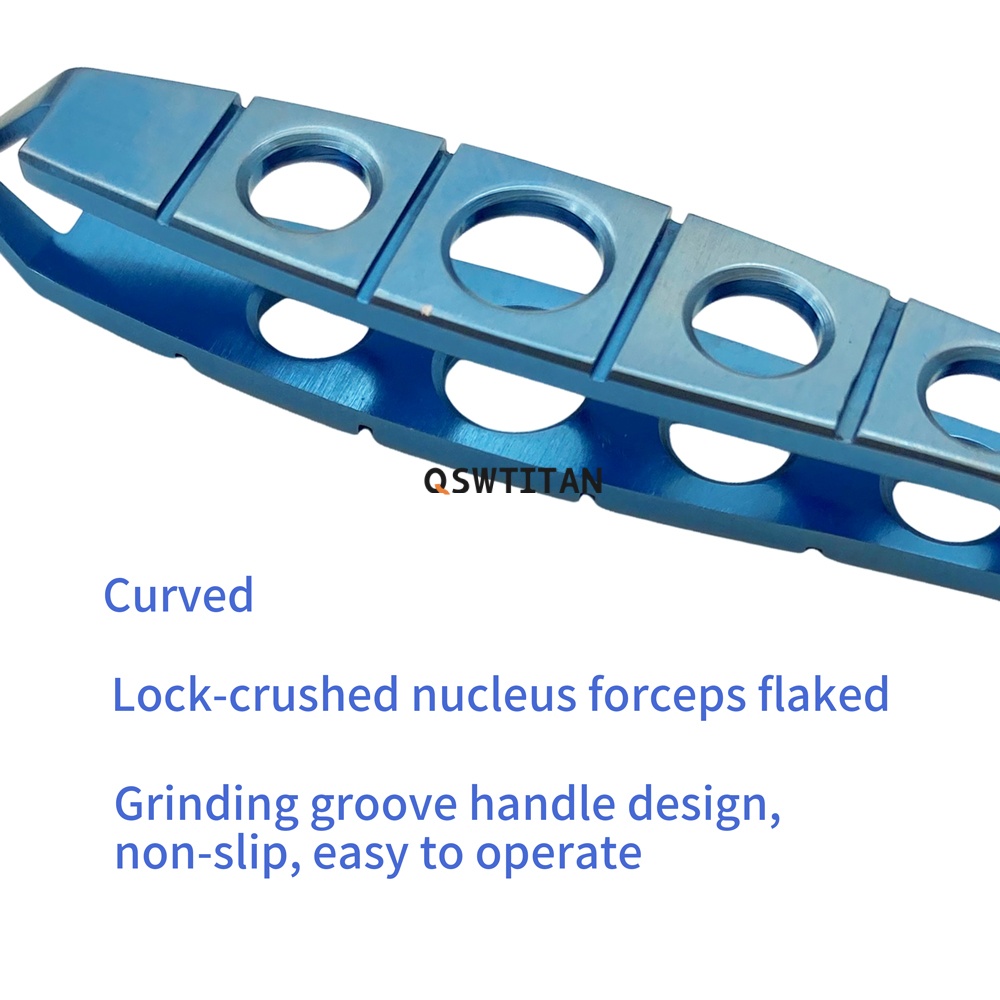 Titanium Nucleus Cracker Forceps Detail