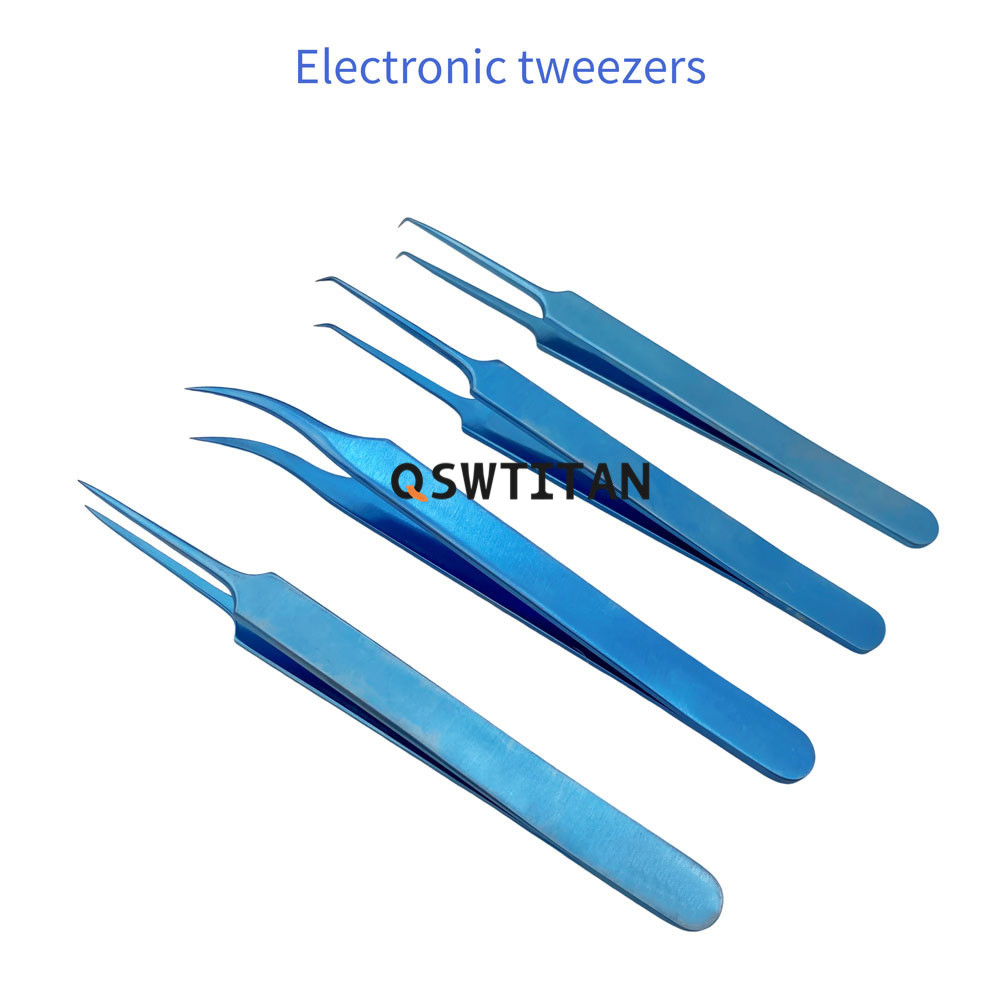 Titanium Jeweler Forceps Towel Clamps Ophthalmic Instrument Straight Curved Autoclaveable