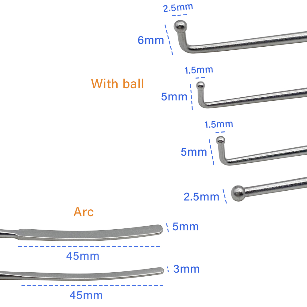 Stainless Steel Dual Channel Nerve Root Strippers Nerve Retractor Nerve Stripper Neuromicrosurgical Instruments PET