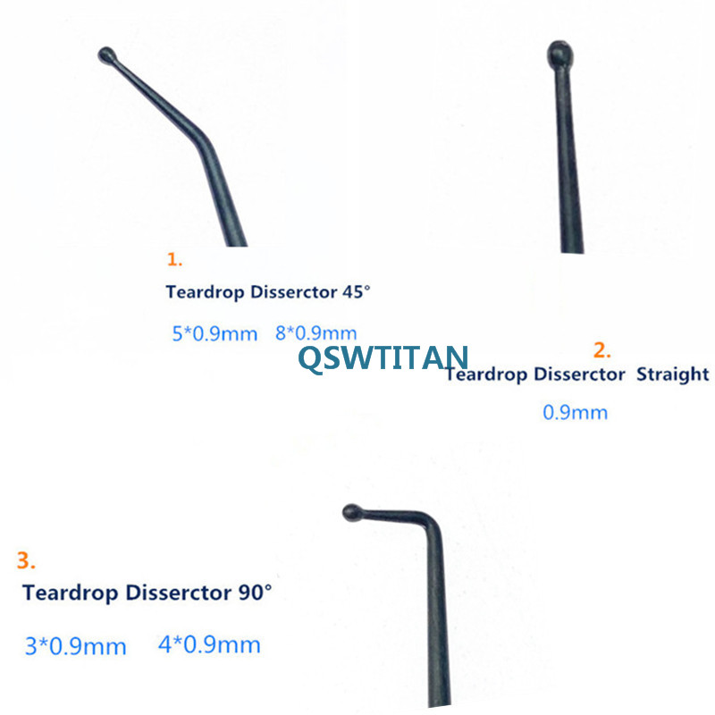 Micro Nerve Instrument Vessel Hook Nerve Spatula Dissectors Micro Curette Teardrop Disserctor 19pcs/set