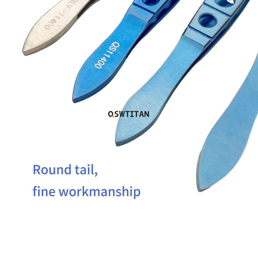 QSWTITAN Fechtner Conjunctiva Forceps Titanium Alloy Forceps Tweezers With Ring Tips Ophthalmic Eye Instrument
