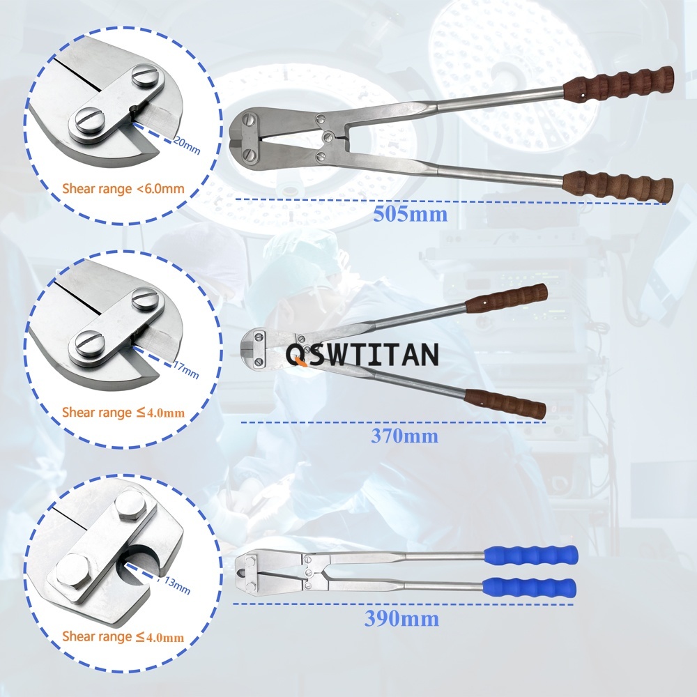 Stainless Steel Manual Hard Cutters Pliers Implant Cutter Detachable Handles Finish to 6mm Orthopedic Instrument